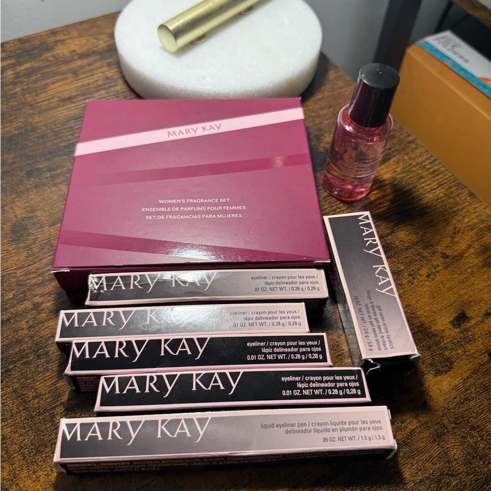 Mary Kay Overstock Items- Fragrance, Eyeliner, Lipstick, Makeup Remover